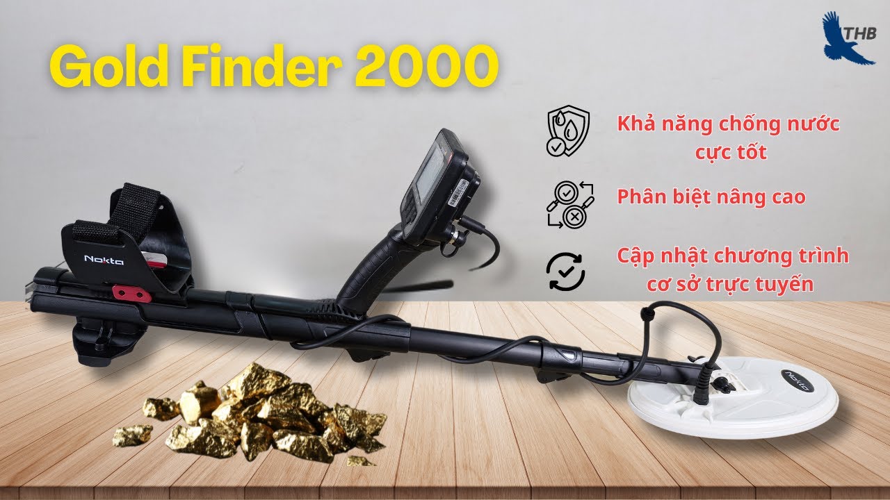Máy dò vàng Nokta Gold Finder 2000 tần số tìm kiếm cao,  khả năng chống nước cực tốt