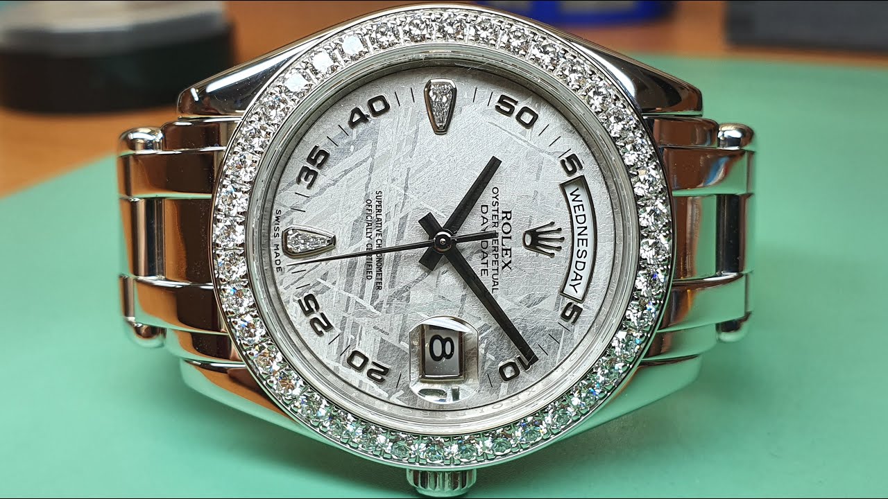 Разобрал Rolex стоимостью 5 МЛН рублей! Обзор платиновых Rolex Day-Date. Бриллианты. Платина.