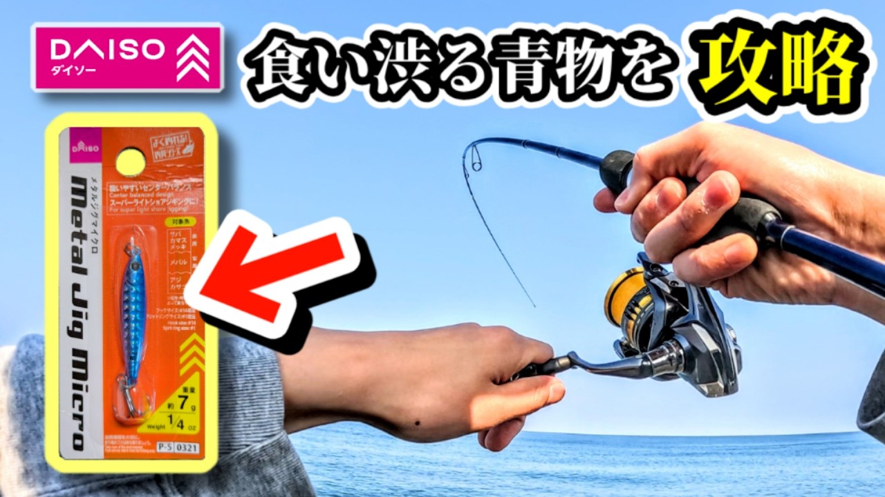 【ダイソー】食わない青物、極小ジグで普通に釣れた。
