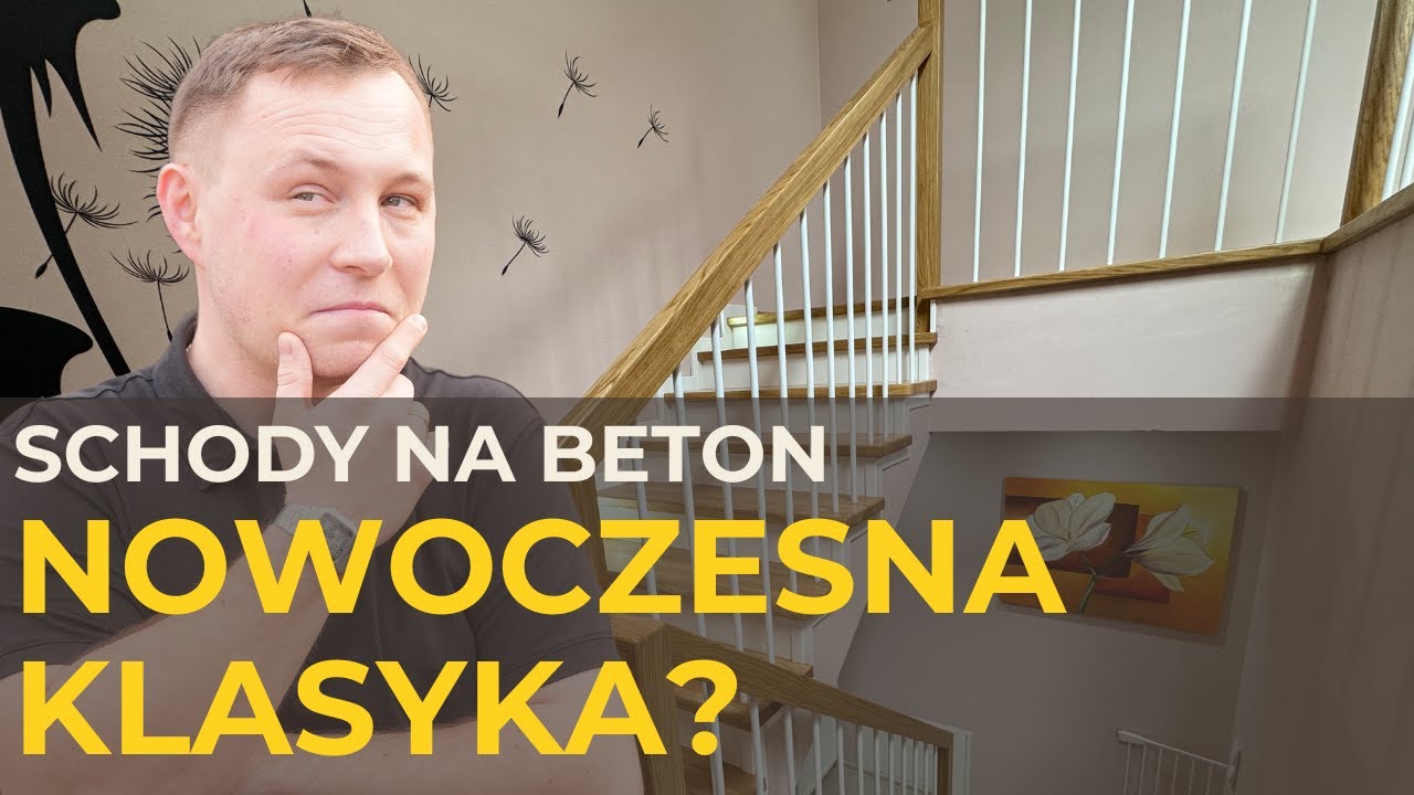 Schody Klasyczne Na Beton - Dąb + Białe Podstopnie. |Sob-Drew