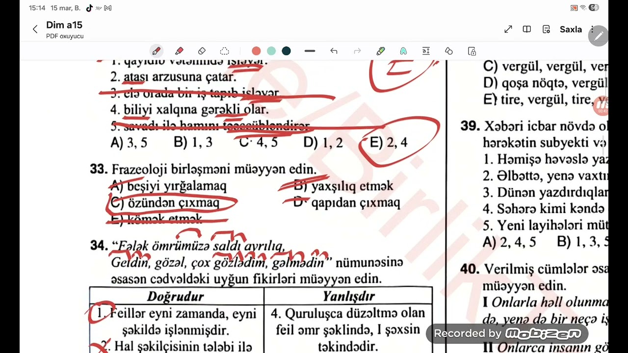 15 MART BURAXILIŞ İMTAHAN İZAHI #buraxilisimtahani #azərbaycandili 050 966 30 27