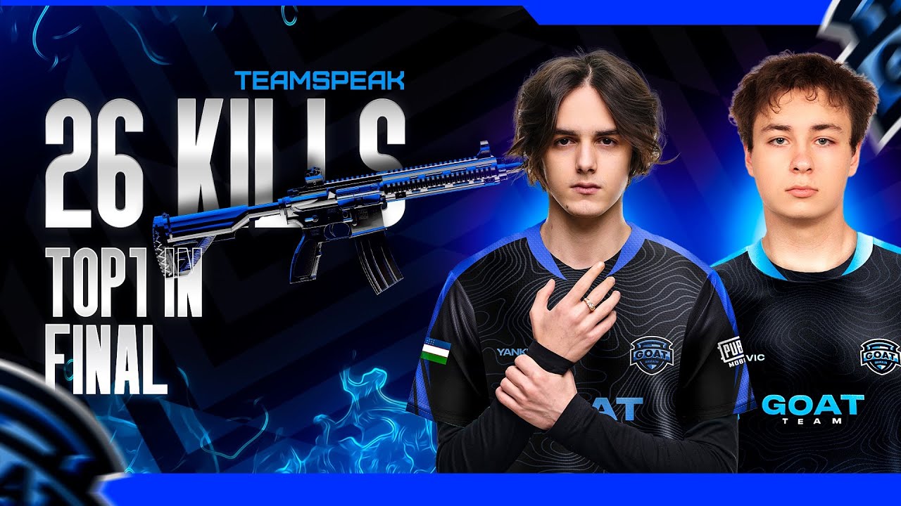 26 KILLS TEAMSPEAK | GOAT TEAM | PUBG MOBILE