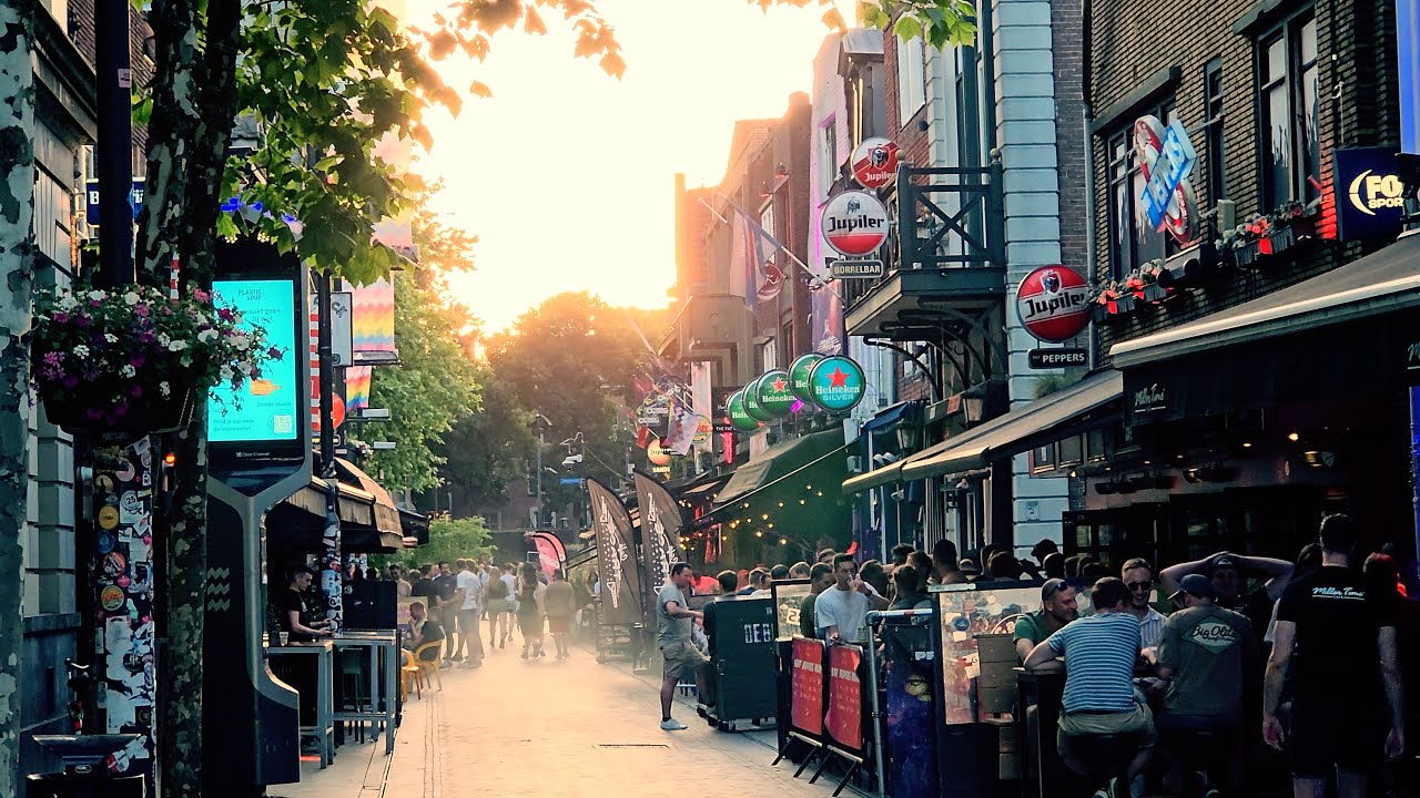 EINDHOVEN NEDERLAND CITY STREET LIFE 4K