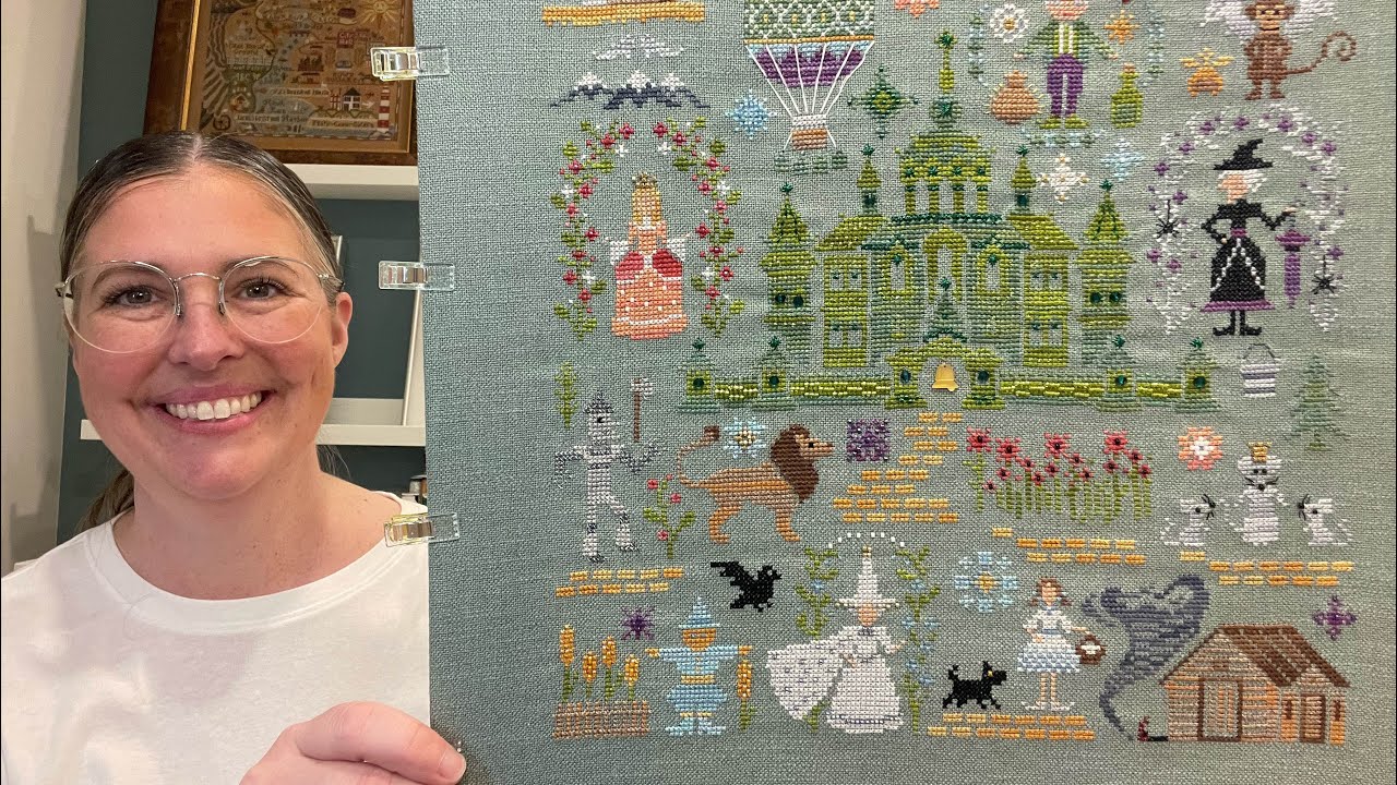 Flosstube Cross Stitch Emerald City Owl Forest Embroidery 