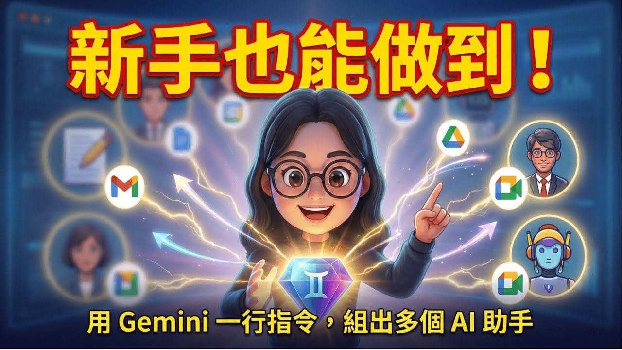 新手也能做到！用 Gemini 一行指令組出多個 AI 助手｜Gems 實戰