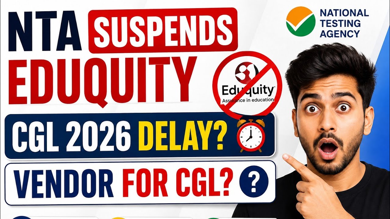 SSC CGL 2026 Tier 1 Exam Date Update | Eduquity Suspended 😱 | CGL Delay? New Vendor?
