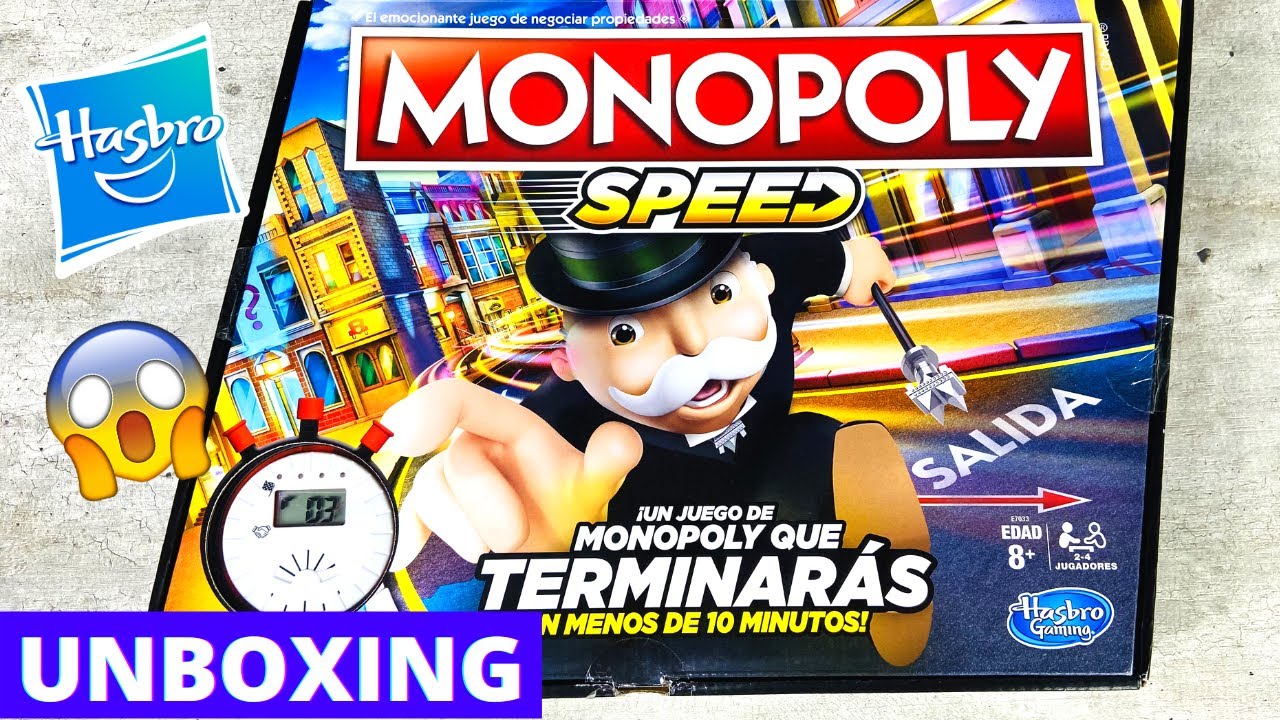 MONOPOLY SPEED ESPAÑOL⏳😱UNBOXING🎉JUEGO de MESA HASBRO🎲TABLERO🥳TUTORIAL💵REGLAS🏠INSTRUCCIONES✨RESEÑA