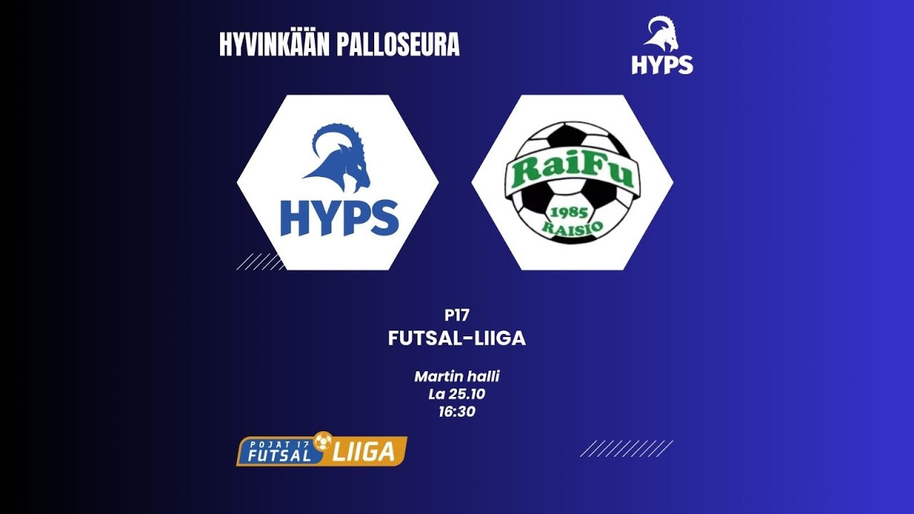 P17 FUTSAL-LIIGA HyPS - RaiFu/Pamaus YJ 25.10.2025