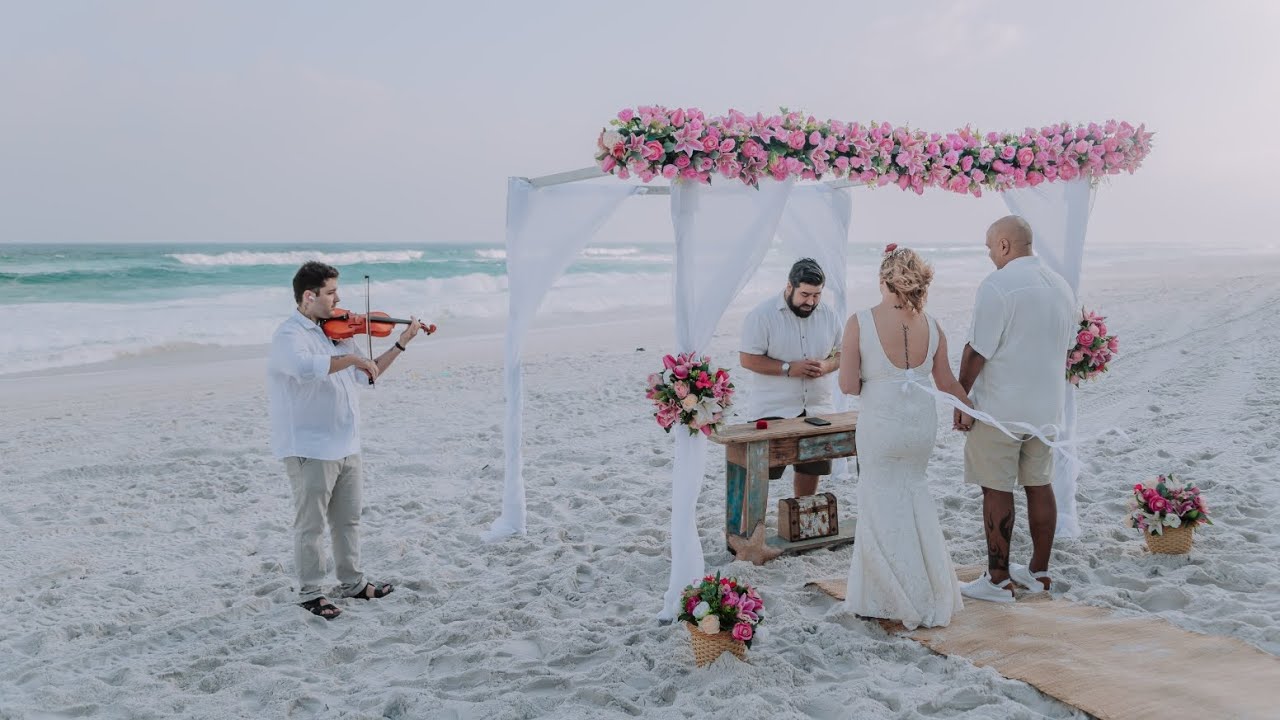 Bodas de Plata Aniversario de 25 Años de Casados Elopement Wedding Destino Brasil en la Playa