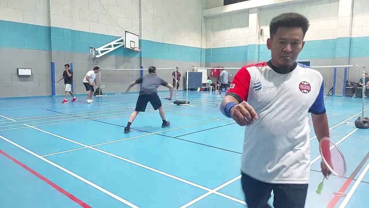 Badminton di Doha 4.2.2026. Rusli/Sham vs Dinul/Indra.