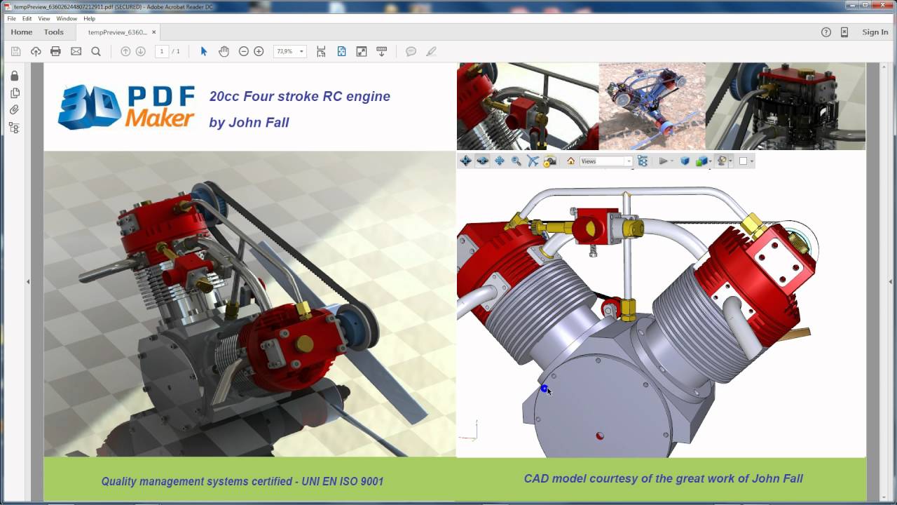 3D PDF Maker for Solid Edge Tutorial 2. Insert Solid Edge 3D Models in PDF, without Solid Edge