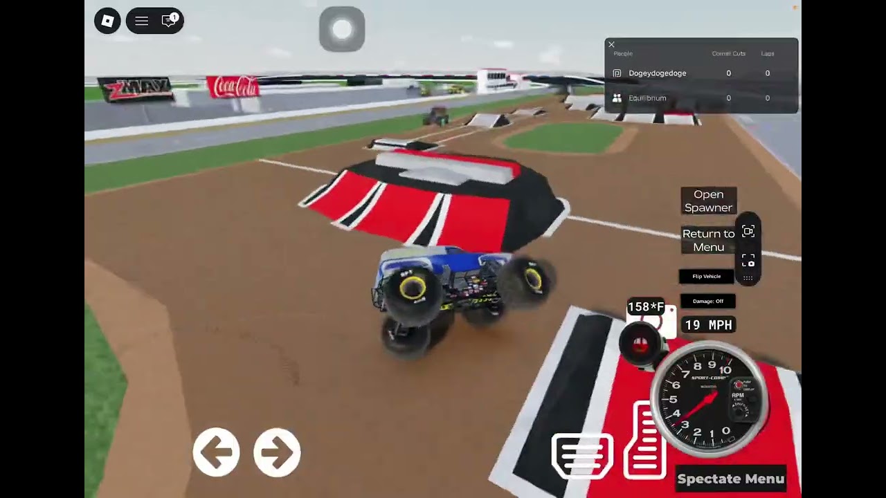 Playing monster truck over driven