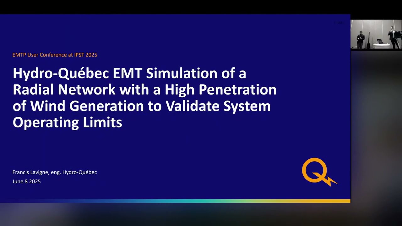 Hydro-Québec EMT Simulation of a Radial Network with High Wind Penetration to Validate Limits