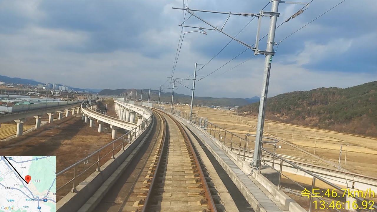 [중앙,동해선] 무궁화호1793열차: 영천역에서 경주역  최고속도124.0km/h