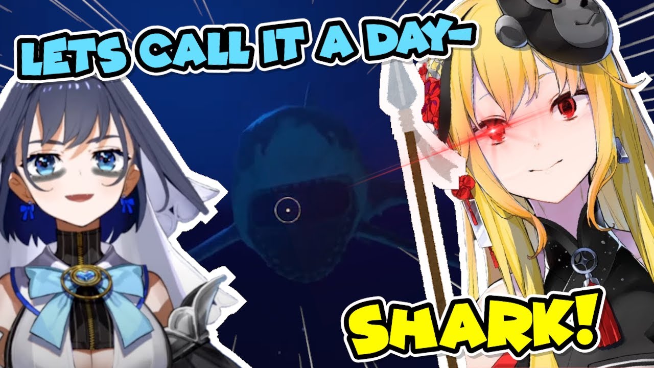 Sleepy Kronii Cant Go To Sleep Because Kaela Is Blood Thirsty To Fight SHARK!【Hololive】