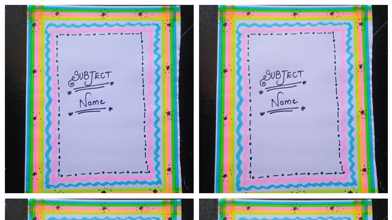 A Beautiful 😍border designs/project work designs/File from highlighter for school,collegeproject/art
