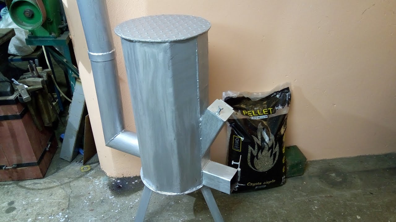Piec rakietowy na pellet DIY