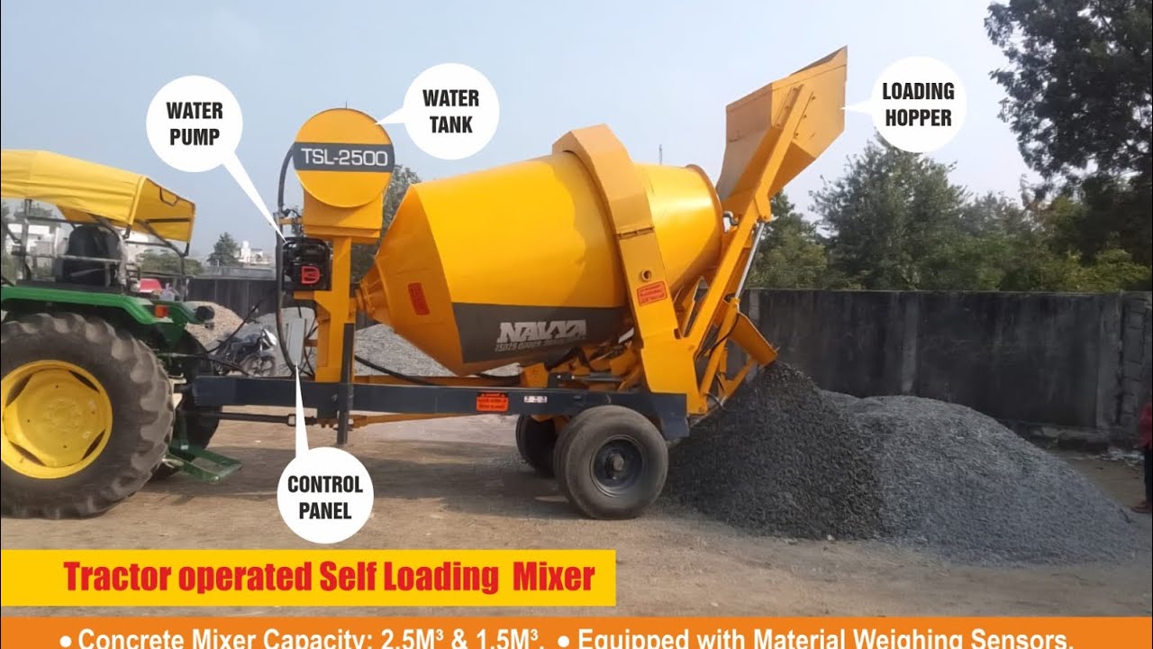 Tractor self loading Flori concrete mixer