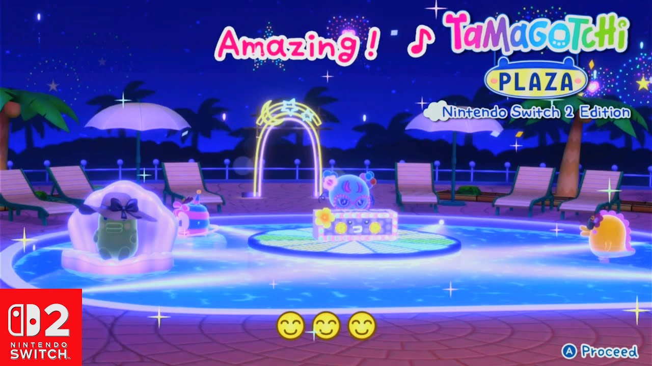 Tamagotchi Plaza | Night Pool Shop Mini Game Bubbletchi - Relaxing Pool or gone bad [Switch 2]