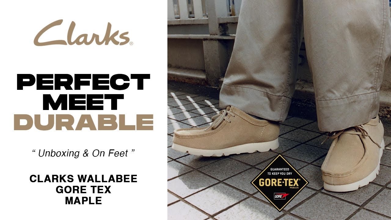 Unboxing, on feet & swap laces clarks wallabee gore tex maple
