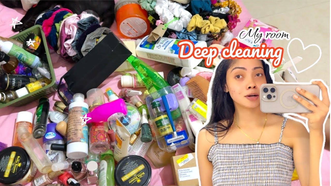 මගේ skin care ලෝකය බලමූ 🧴💁🏻‍♀️ DEEP CLEAN 🧽 AND ORGANIZATION 🧺 #cleaning #myroom #vlog