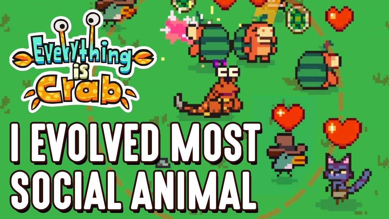 I Completed No Damage Pacifist Run as the Most Social Animal in Everything is Crab