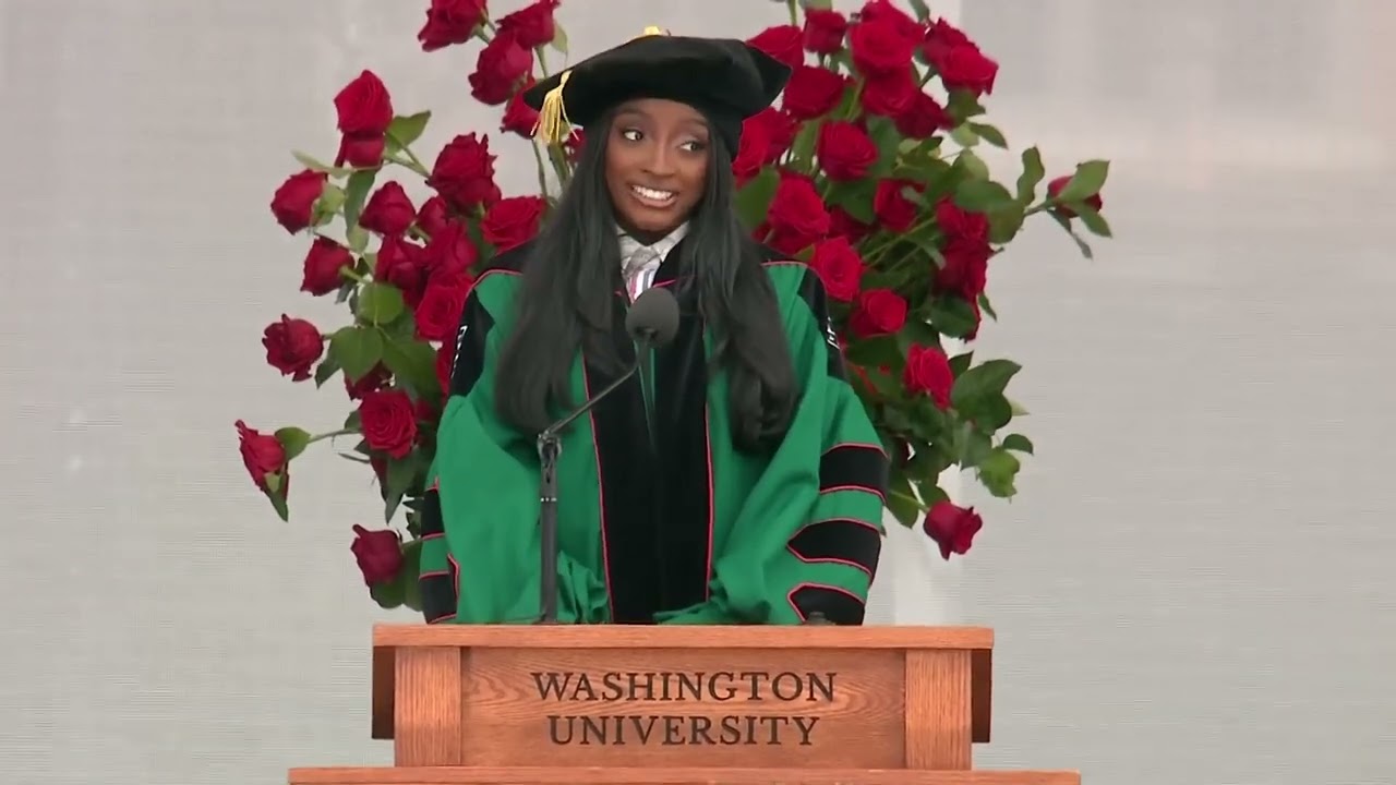 Simone Biles keynote at #washu25 Commencement Ceremony | WashU