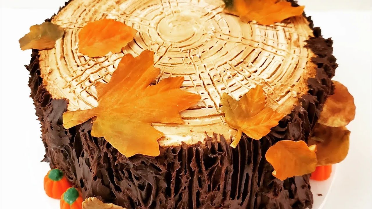 Tree Stump Cake | Simple and Easy Fall-Themed Cake