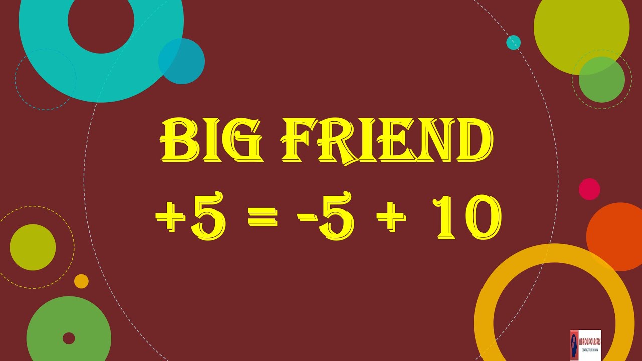#abacus Big Friend +5 = -5 + 10