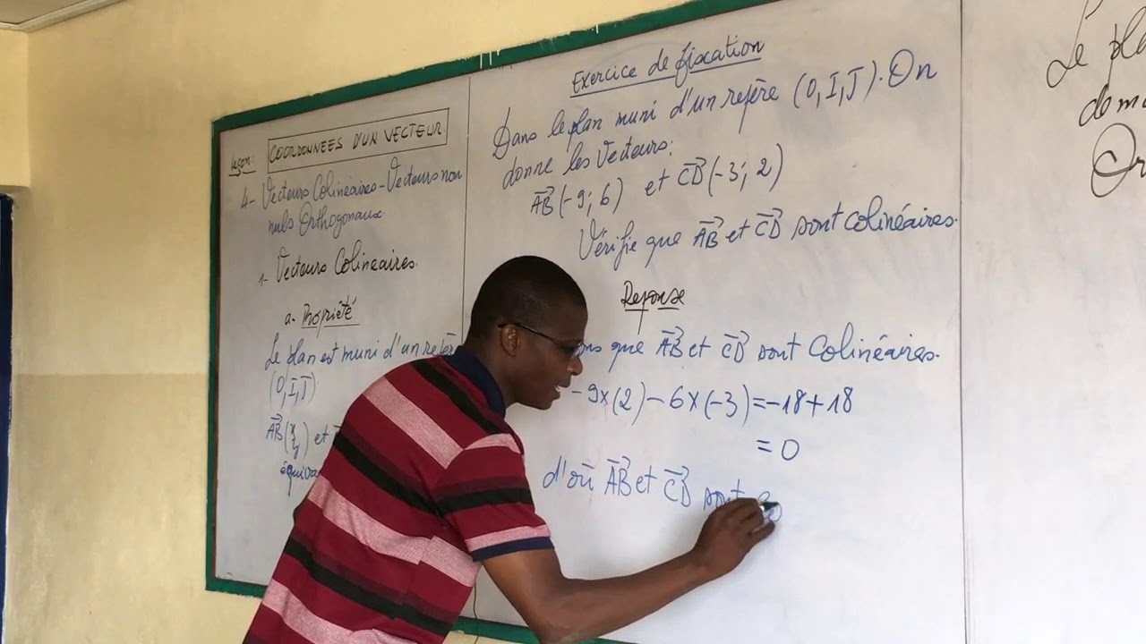 MATHS 3E   Vecteurs colinéaires vecteurs Orthogonaux