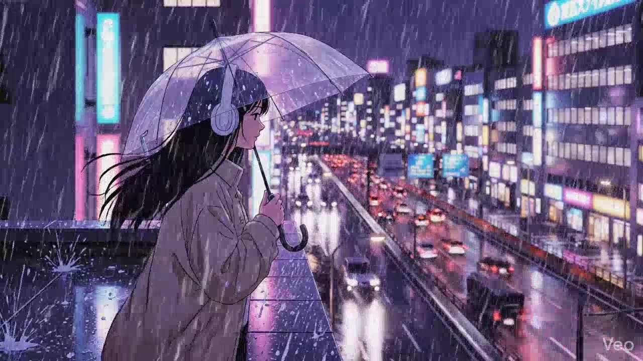 Neon City Rain 🌧️ Lofi Beats for Relaxing Nights