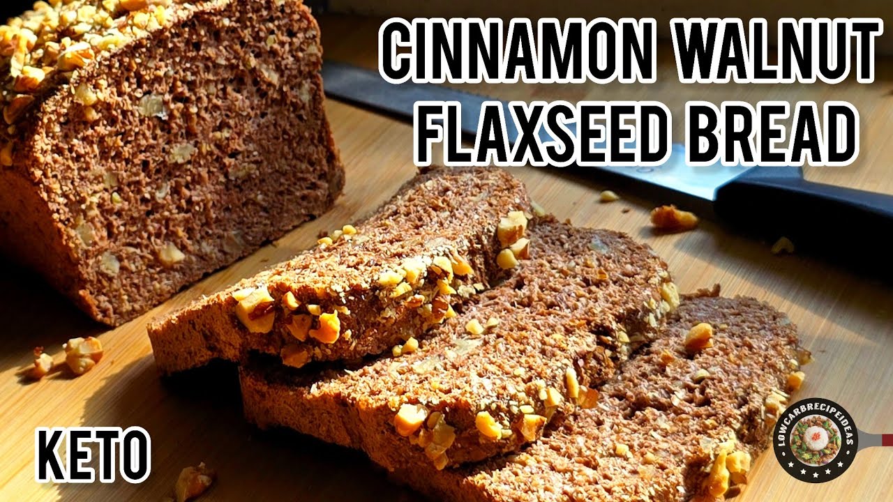Easy Cinnamon Walnut Flaxseed Bread | Zero Carb | Soft, Nutty & Flavorful