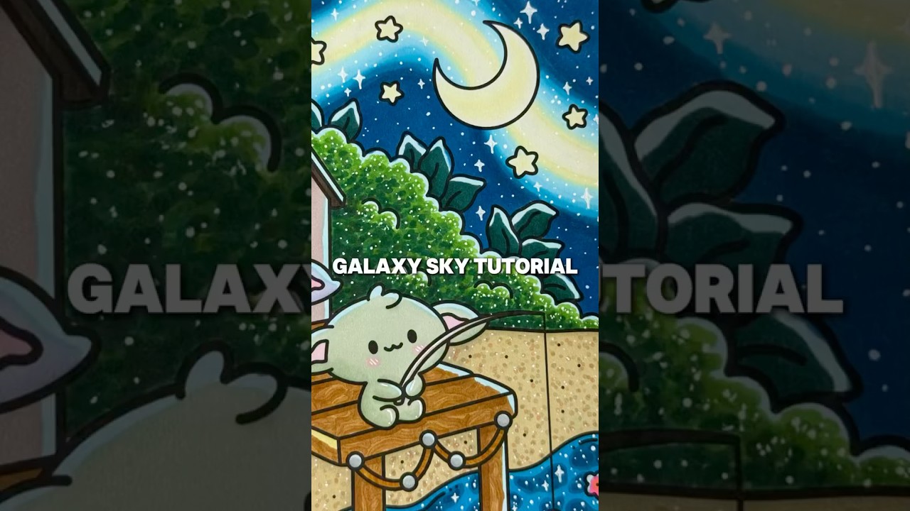 galaxy sky coloring tutorial 🖍️ 
