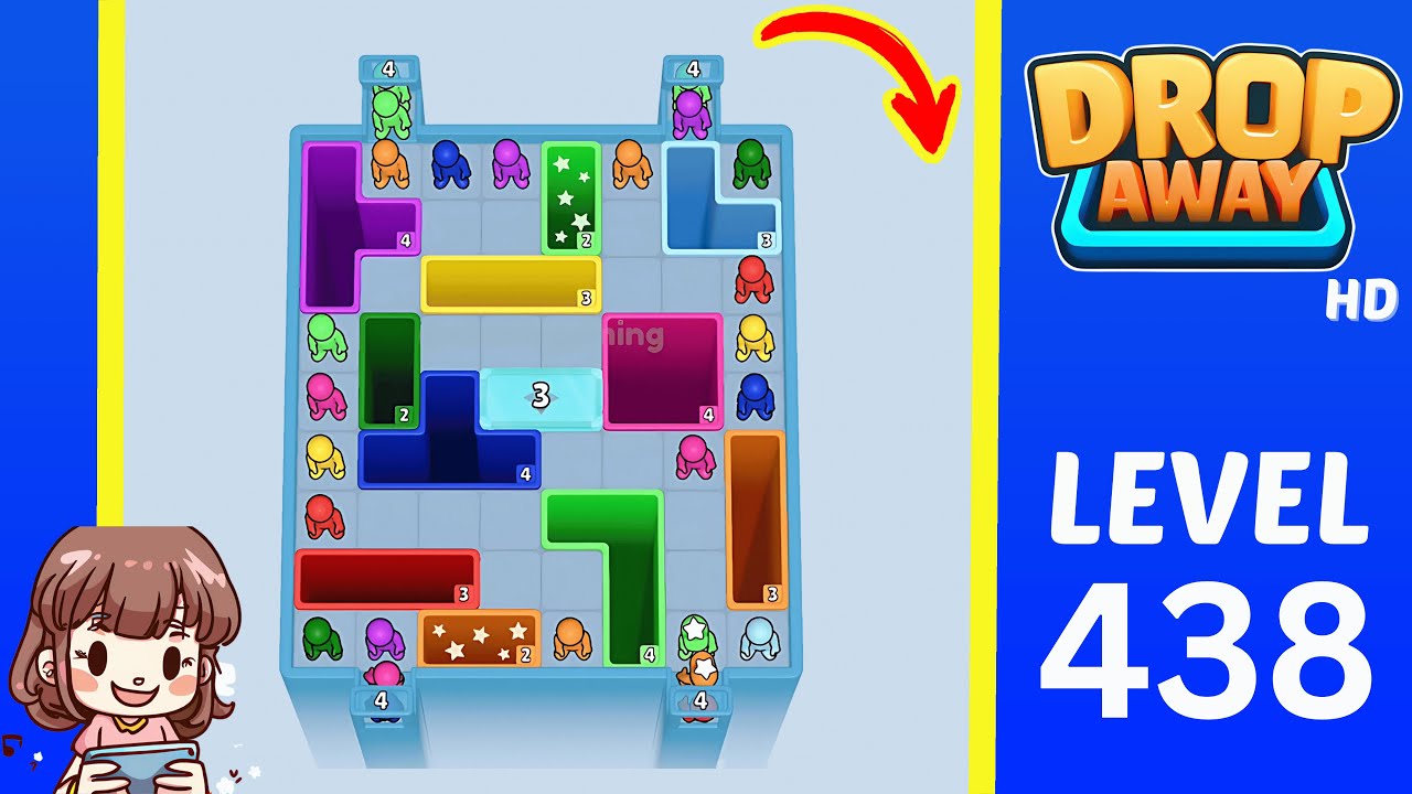 Drop Away Level 438 Solution Walkthrough