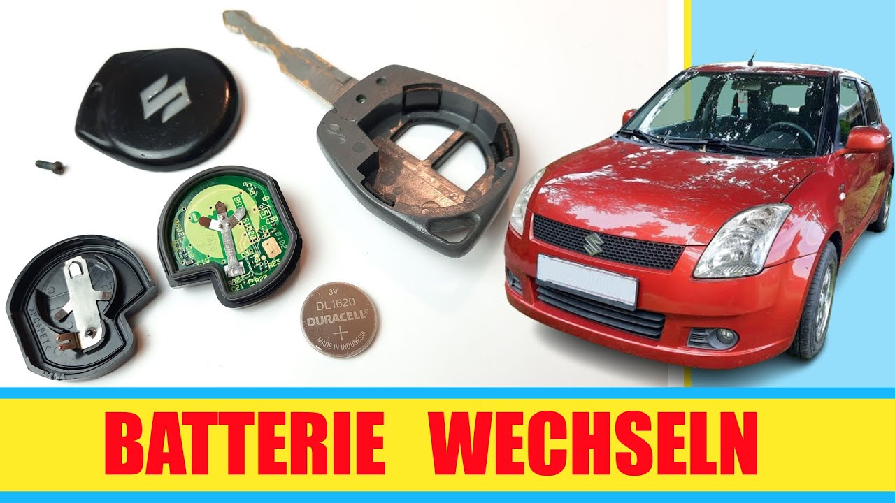 Suzuki Schlüssel - Batterie tauschen - Replace the battery in your key for remote control