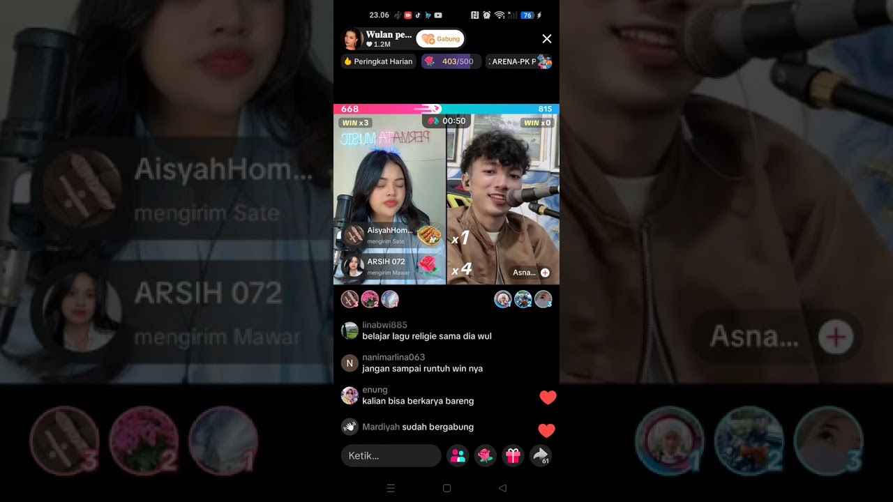 Live Wulan asnaf seru-seruan 😂