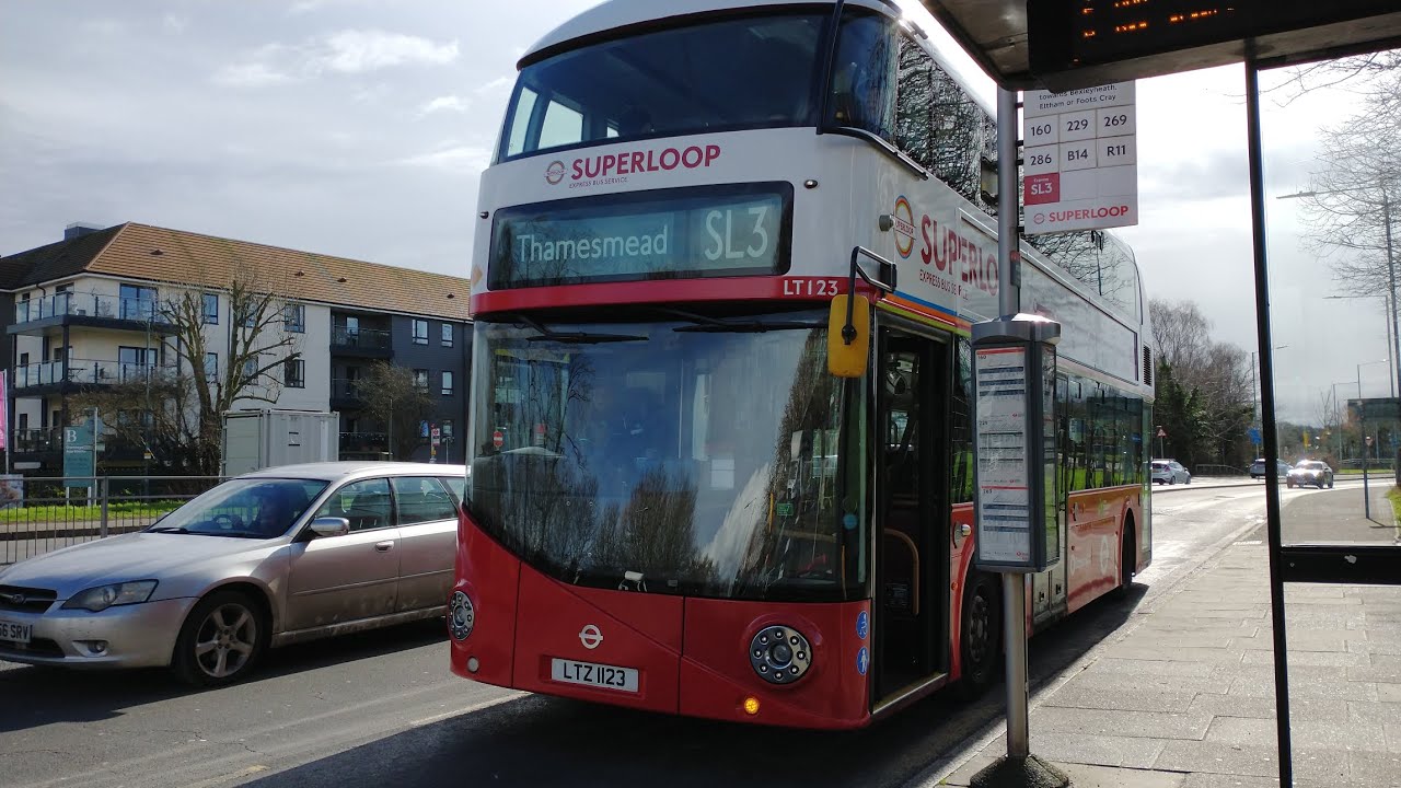 First day, Stagecoach London LT123 on bus route SL3
