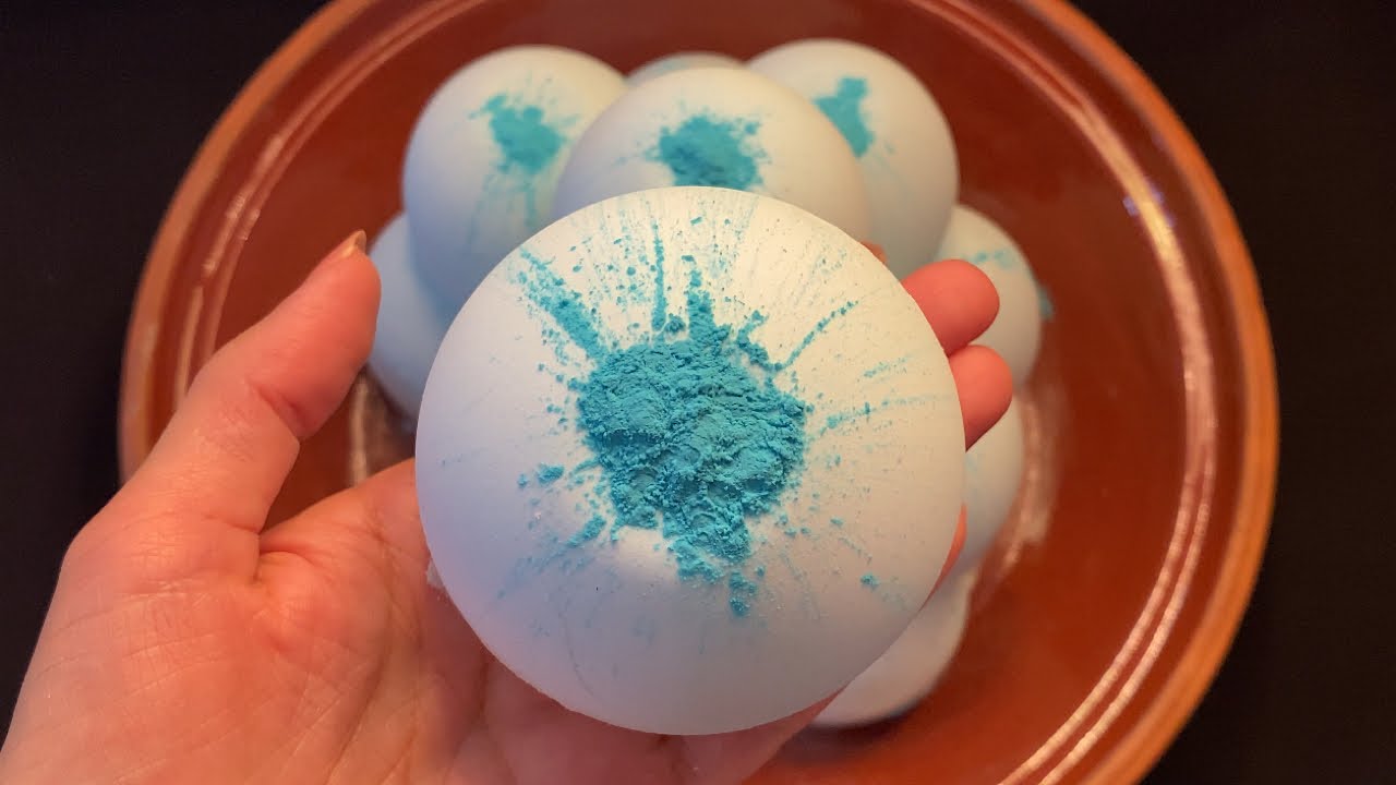 Asmr baking soda balls | orange |  turquoise | crush | Board play sifting
