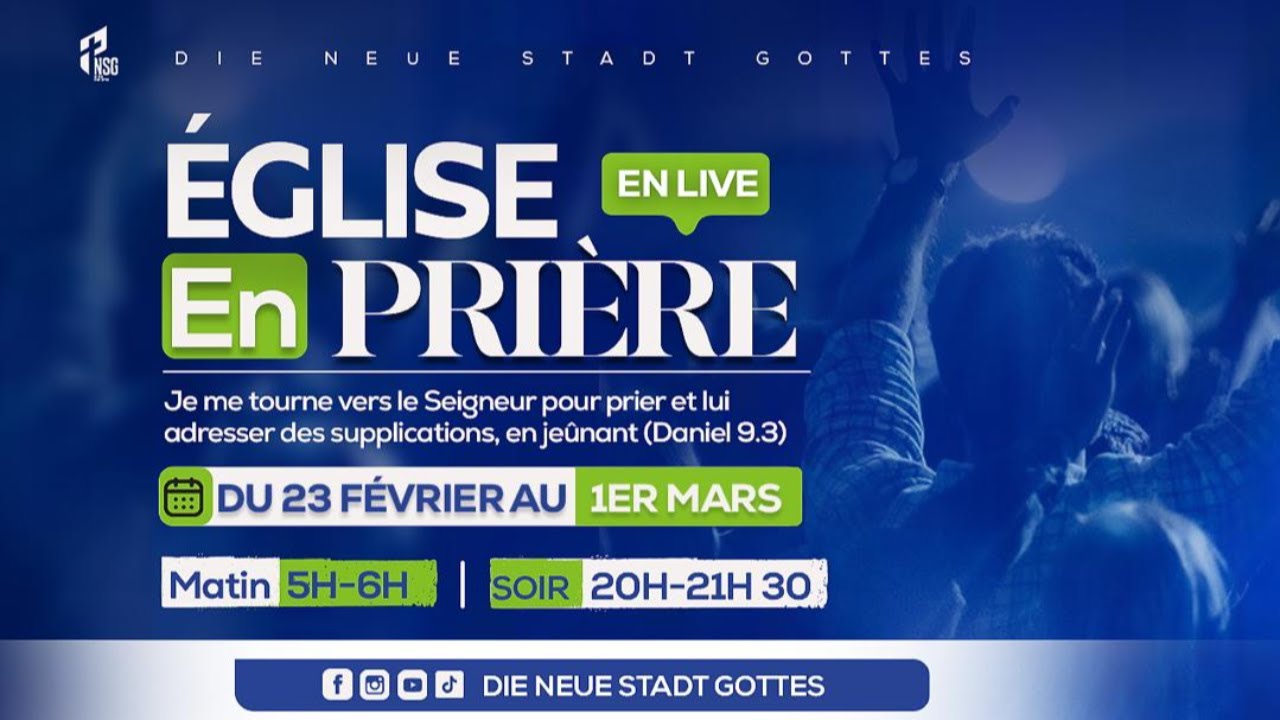 Église en Prière – Soirée Jour 6 | La Prière et la Supplication (Daniel 9:3-4)