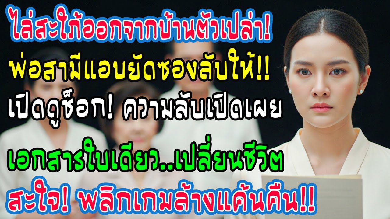 สะใภ้โดนไล่ไร้ที่ซุกหัวนอน พ่อปู่แอบยัดของสำคัญใส่กระเป๋า ความจริงเปิดเผย ทำเอาทุกคนอึ้ง!