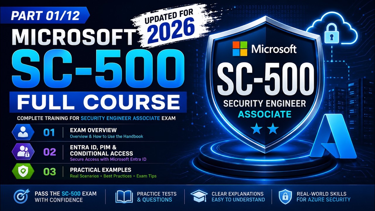 Microsoft SC-500 Full Course &mdash; Part 01/12 | Exam Overview + Entra ID, PIM & Conditional Access