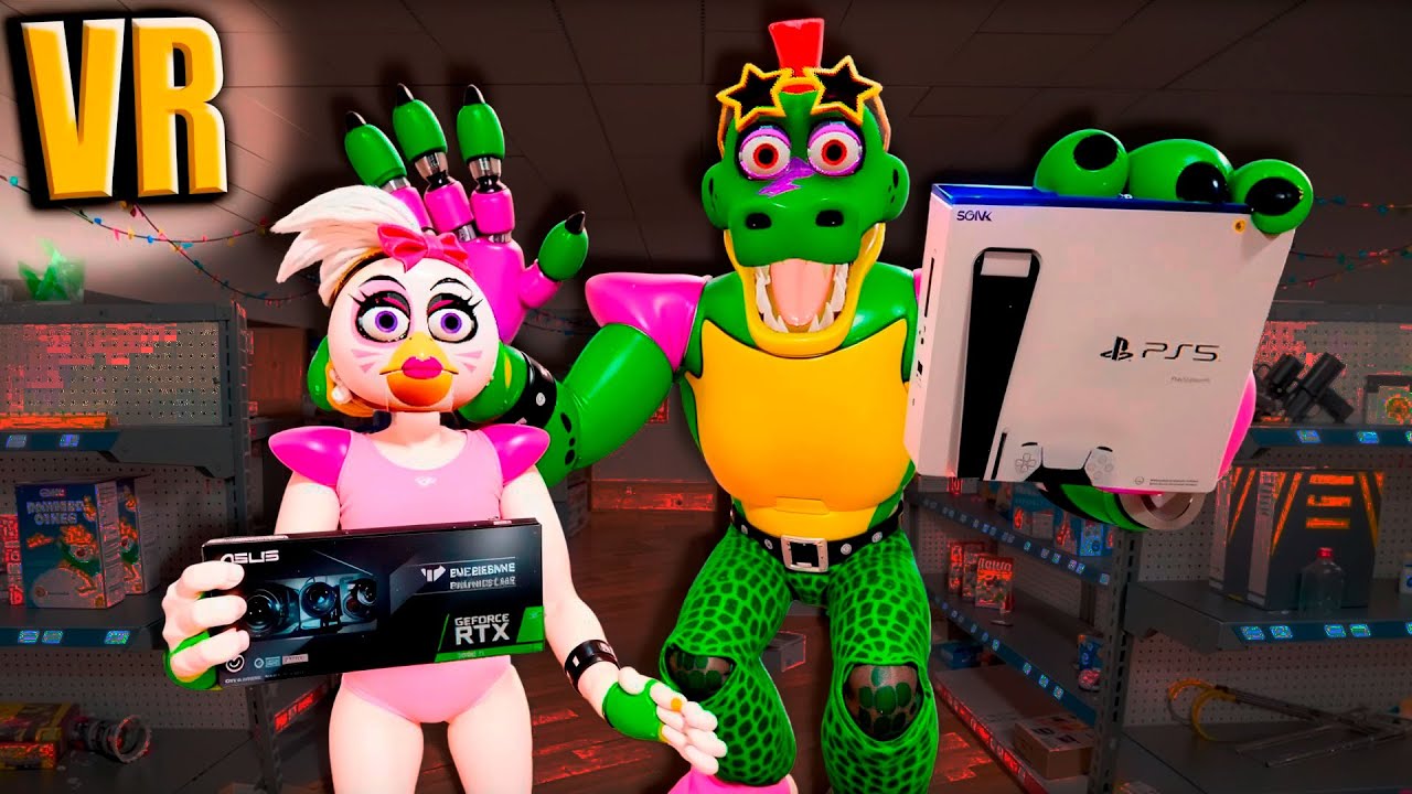 Гига Монти рисует что хочет а я угадываю и дарю в Бонелаб FNAF COOP Bonelab Mod