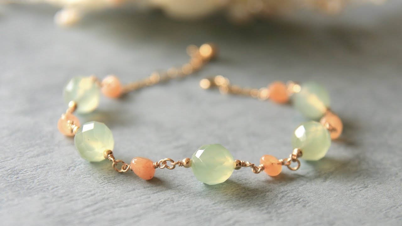 葡萄石手鍊DIY製作飾品教學【靜待微光 葡萄石東菱玉手鍊】JoyJoyGem|輕珠寶|手工飾品|BGO19082