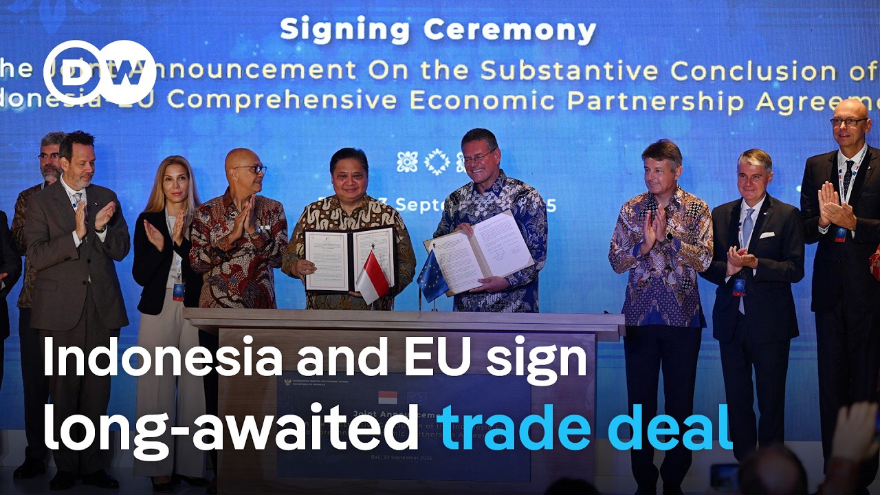 Indonesia and EU sign sweeping trade agreement | DW News