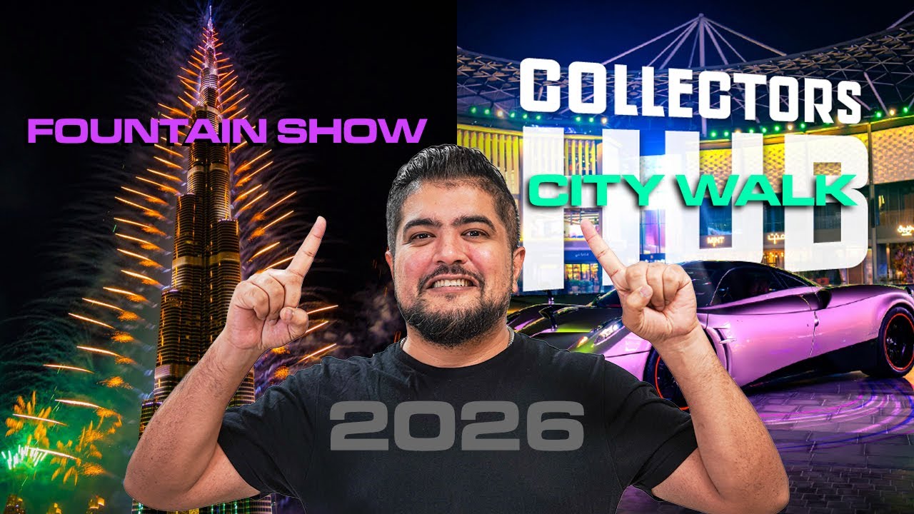 INSANE Cars at Dubai City Walk 🚗🔥 | New Year Dubai Fountain Show 2026! (Updated for New Year!)