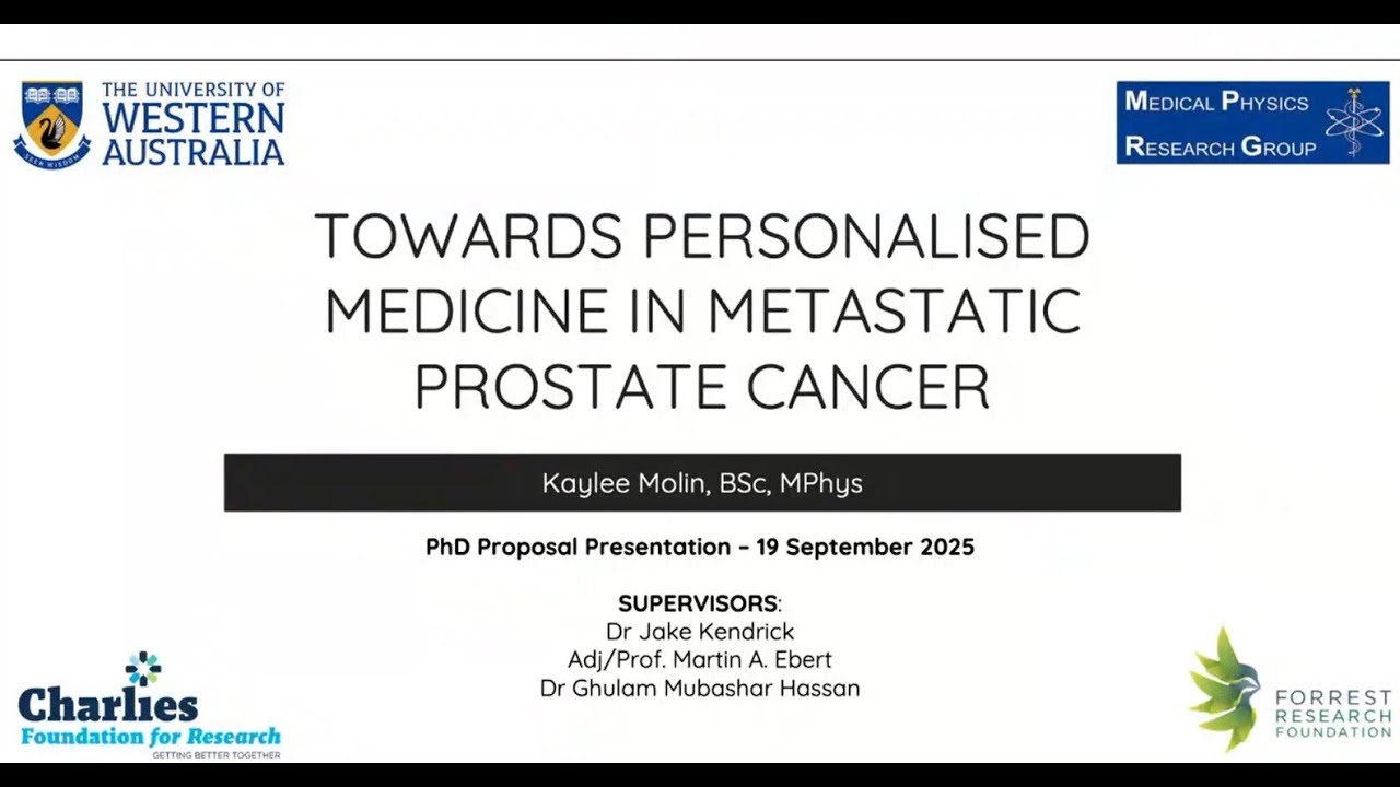 Kaylee Molin PhD confirmation: Personalised Medicine in Prostate Cancer via AI and Nuclear Imaging