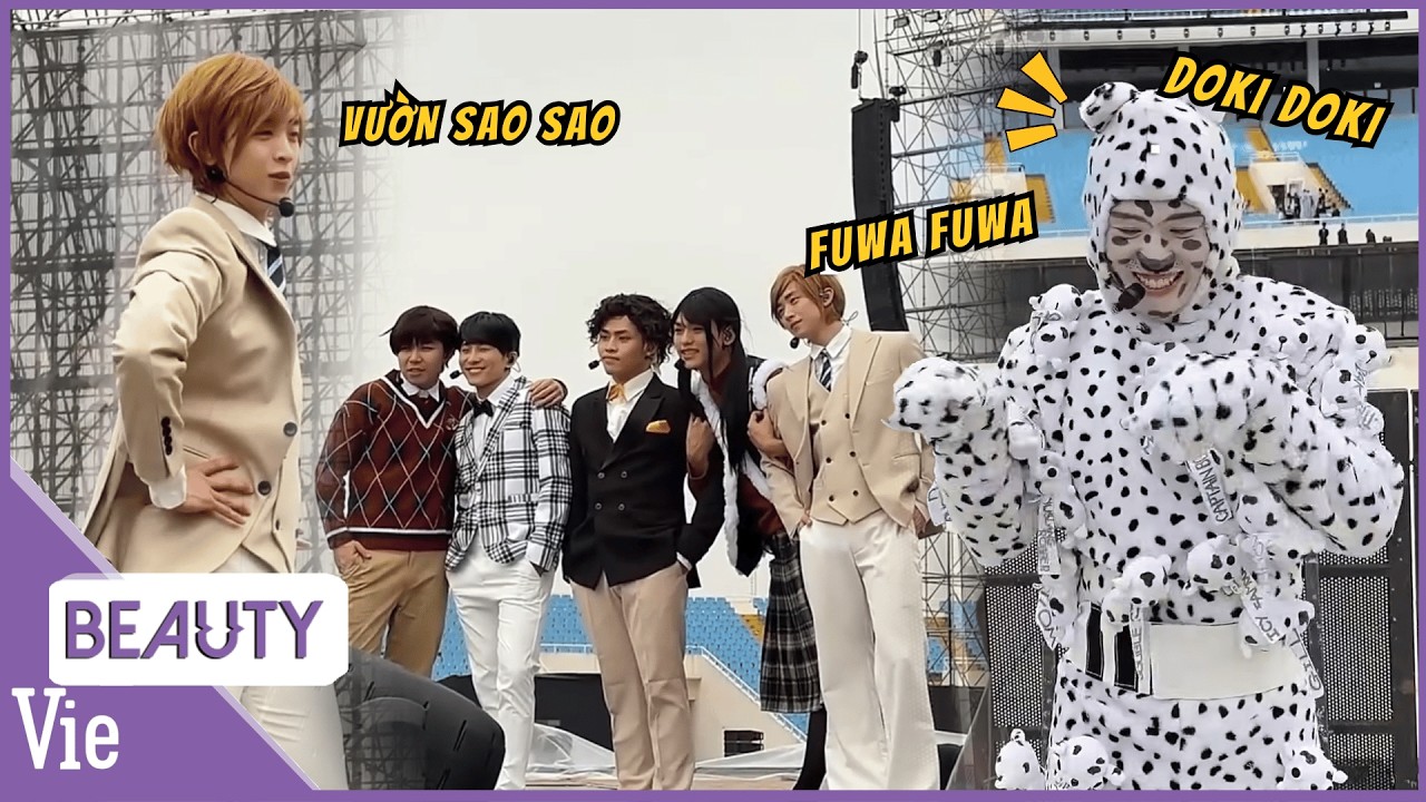 Phát hiện dàn F4 Vườn Sao Băng rehearsal Hermosa, B Ray đu trend DOKI DOKI FUWA FUWA