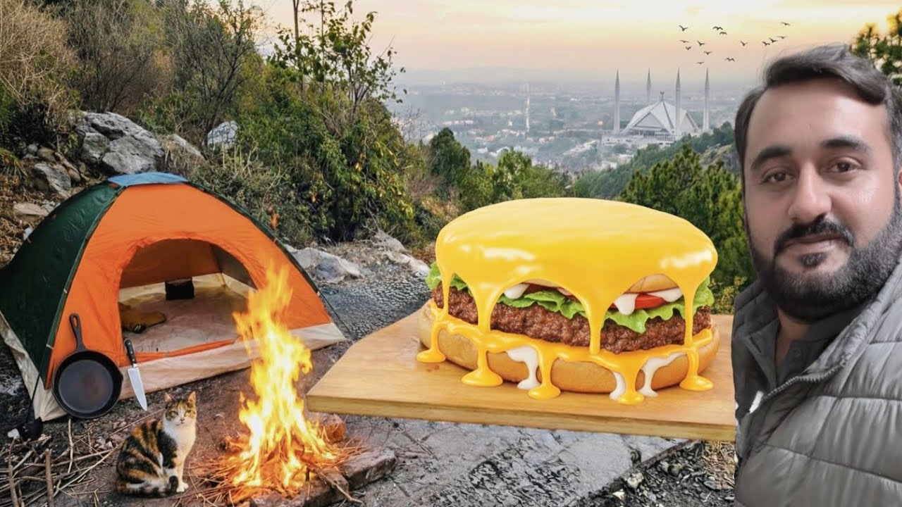 Eating a Massive Burger in the Mountains of Pakistan! 🍔