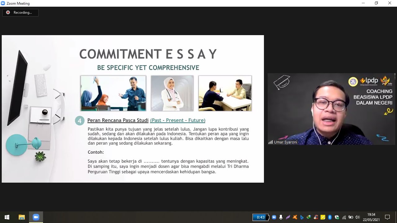 Coaching Beasiswa LPDP 2021: Membuat Commitment Essay