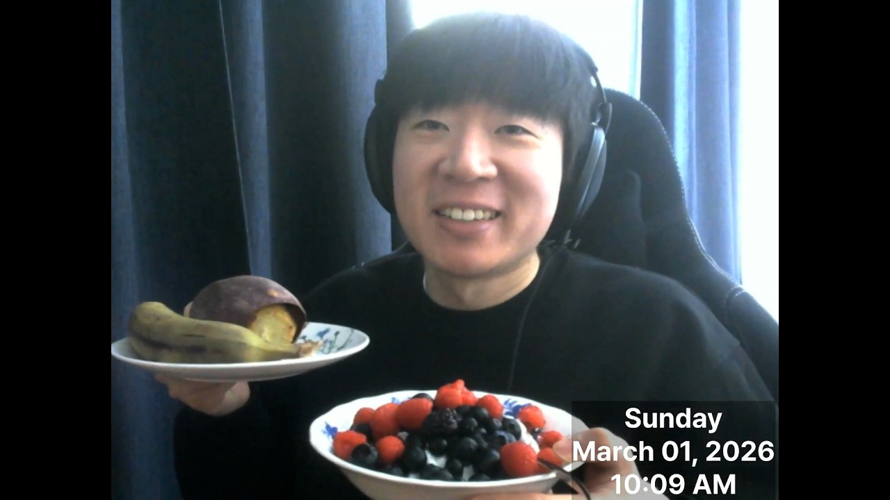 Eat with me (fruit bowl, sweet potato) 2026.3.1 10:09